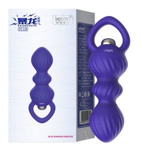 HK LETEN Prague Love Blue Diamond Anal Butt Plug Vibrator